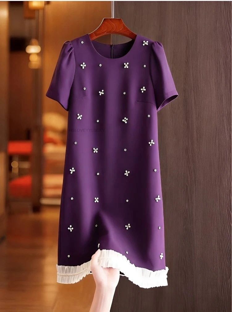 purple-floral-dress-slimming-new-chinese-style-women-short-sleeve-cheongsam-dress-daily-round-neck-lady-daily-qipao-dress