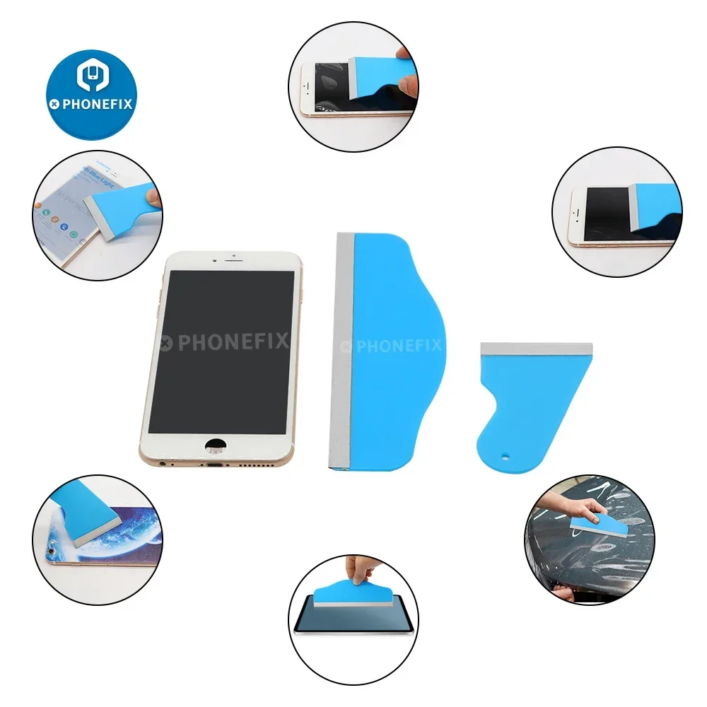 Hydrogel Film Scherm Zuigmond Blade voor IPhone IPad LCD Luchtbel Verwijderen Wikkelen Schraper Telefoon Glas Bescherm Reparatie Tool Set