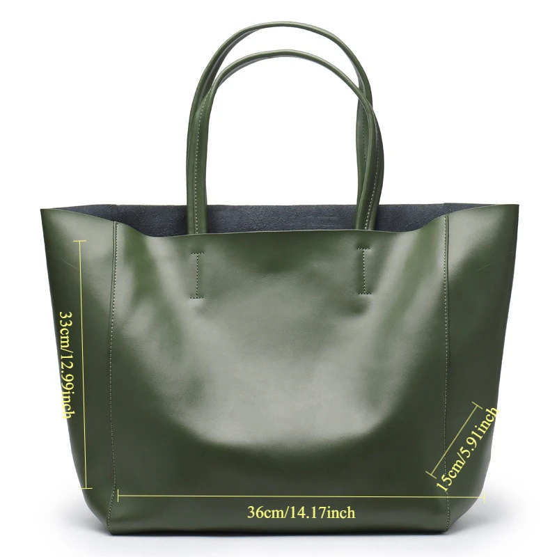 

The New Large-capacity Commuter Bag Is A Women's Cowhide Shopping Bag, A Genuine Leather Handbag, A Shoulder Crossbody Bag