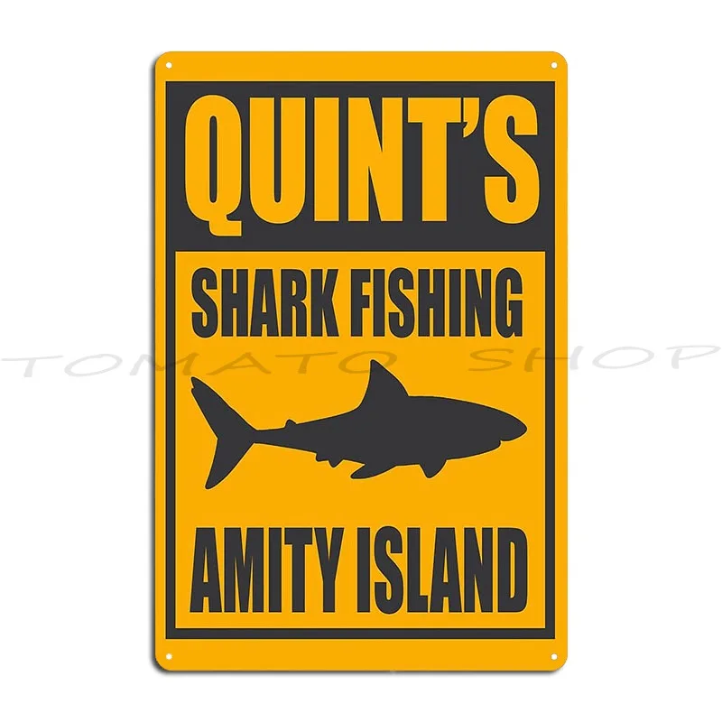Quint S Shark Fishing Metal Plaque Create Decoration Mural Wall Printed Tin Sign Poster
