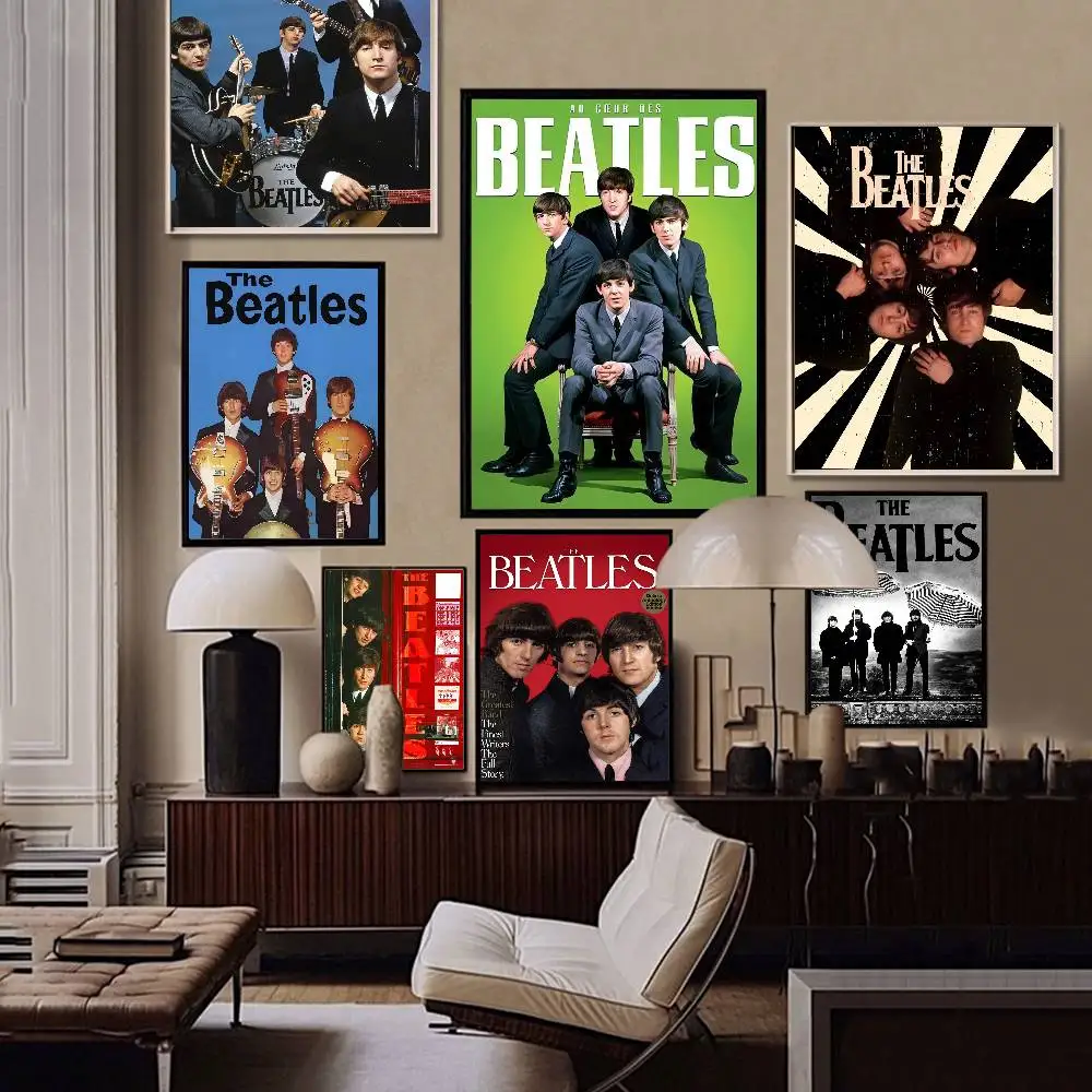 Band The B-Beatles Good Quality Prints And Posters Waterproof Paper Sticker Coffee House Bar Posters Wall Stickers
