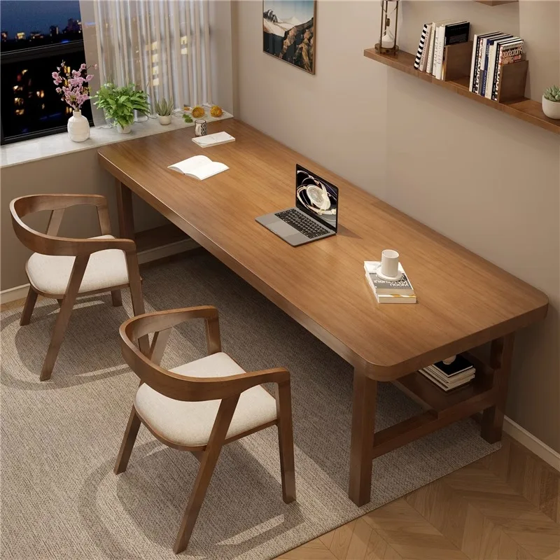 Nordic all solid wood simple modern home student writing  bedroom top solid wood computer