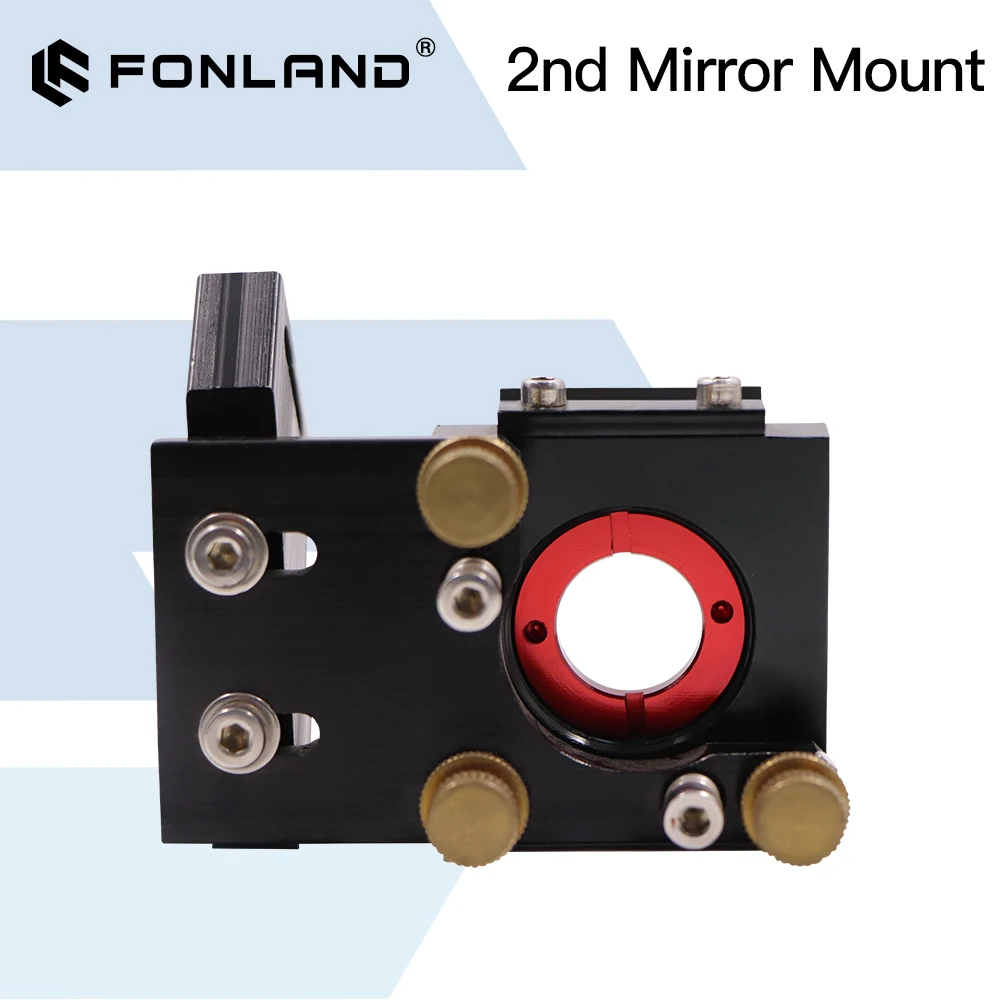 FONLAND CO2 블랙 세컨드 레이저 마운트 미러, 레이저 타각기 통합 마운트, 25mm