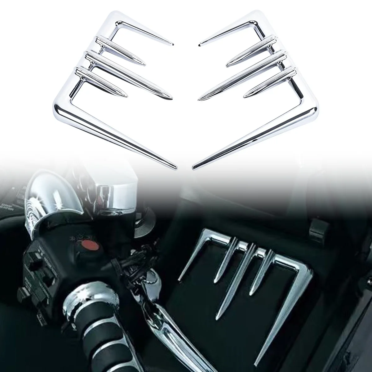 

Хромированный передний обтекатель, накладки перчаточного ящика для Honda GL1800 2001-2010, украшения Goldwing, аксессуары, левый и правый акценты для мотоциклов