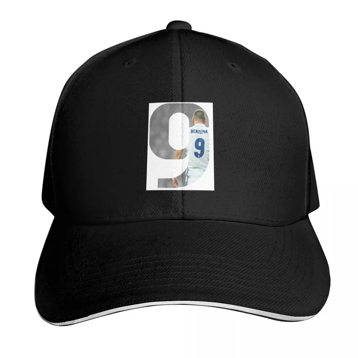 Czapka z daszkiem Karim Benzema 9, śmieszne czapki, czapki rave, unikalne czapki, czapka świąteczna, czapki damskie, czapki męskie