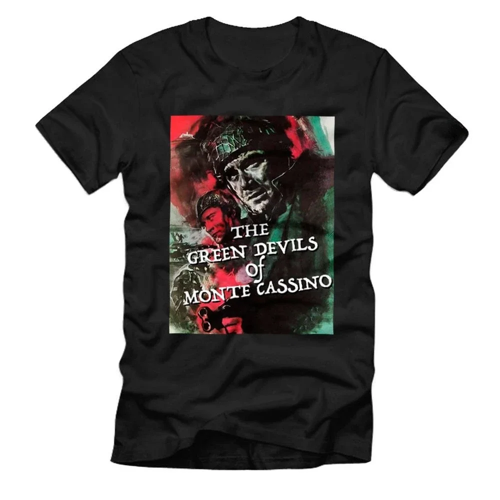 The Green Devil of Monte Cassino. German Luftwaffe Parachutists T-Shirt. Premium Cotton Short Sleeve O-Neck Mens T Shirt New