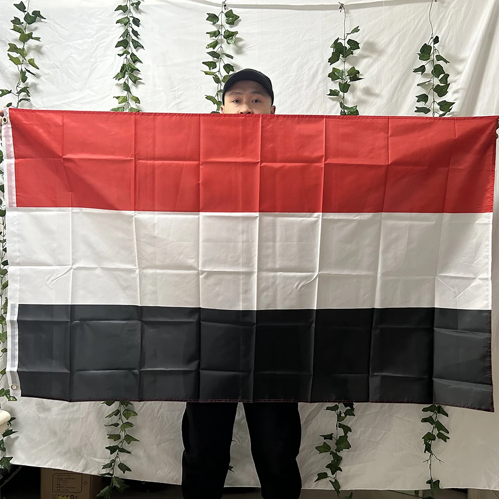 （TIKI FLAG）Yemen  Flag 3x5fts  90x150cm polyester Yemen  National hanging Flag for home decoration