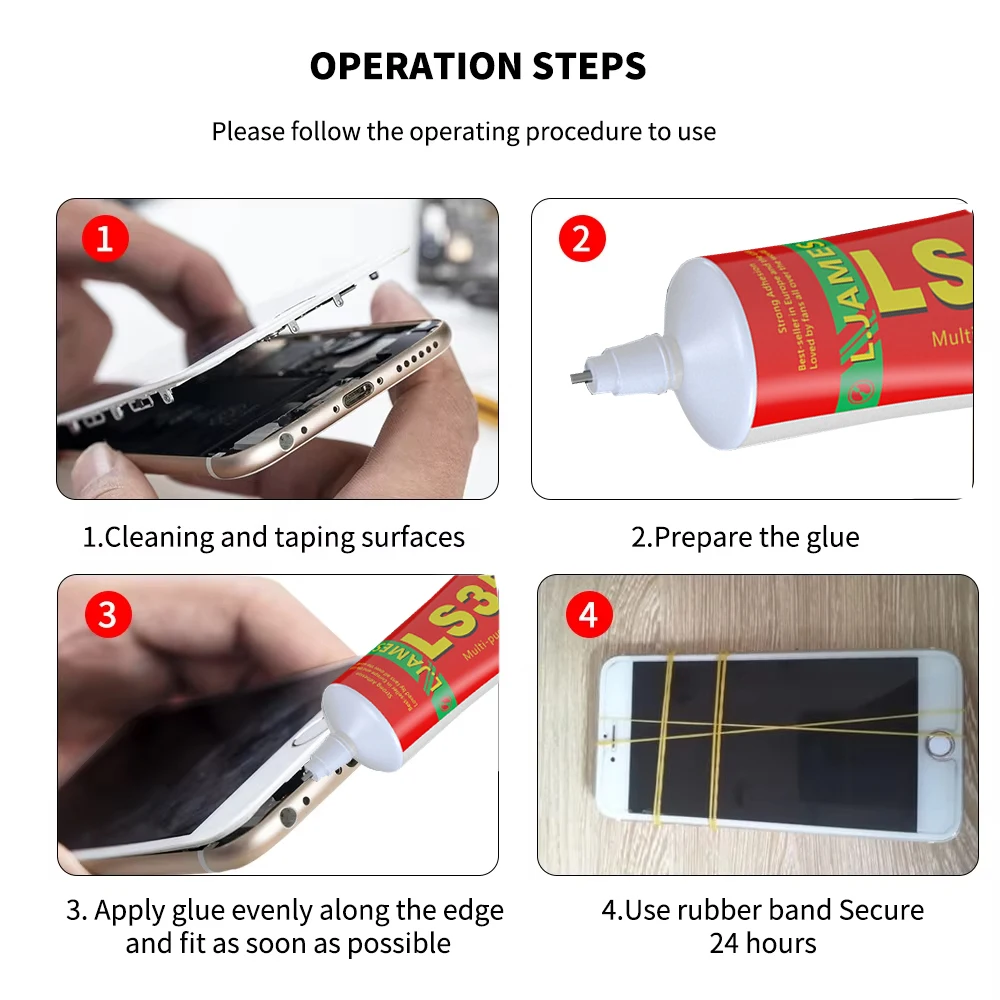 1 قطعة LS350 راتنجات الايبوكسي غراء لاصق 15/50/110 مللي طقم تصليح السائل للهاتف الخليوي شاشة تعمل باللمس مجوهرات الحرفية #4
