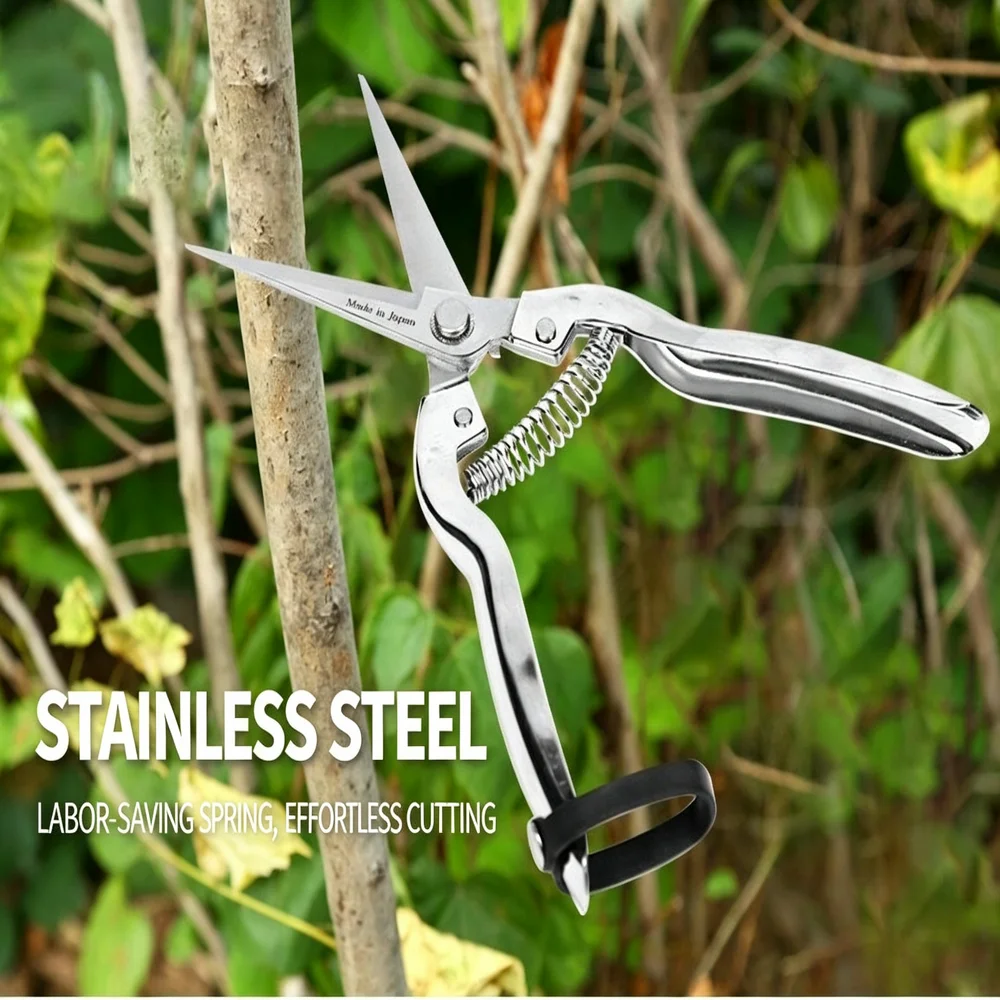 Garden Pruning Snips, Fruit Thinning Scissors, Orchard Grape Picking Shears, Sharp Stainless Steel Blade, Hand Pruner for Flower
