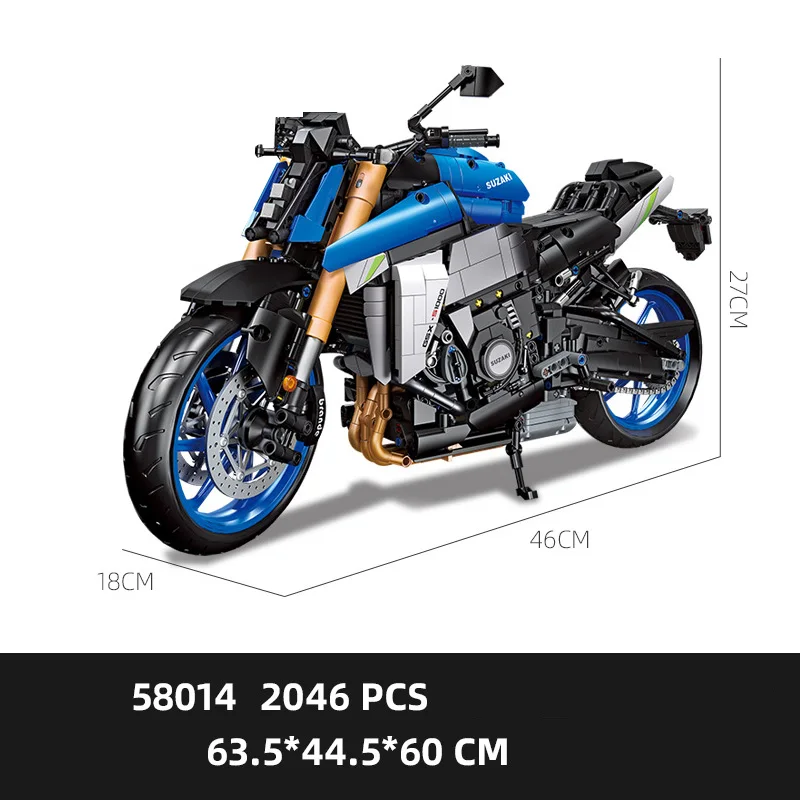 Technical Japan GSX-S1000 GT Motorcycle Building Block Motor Vehicle Model Steam Brick Motorbike Toy Collection For Boys Gift