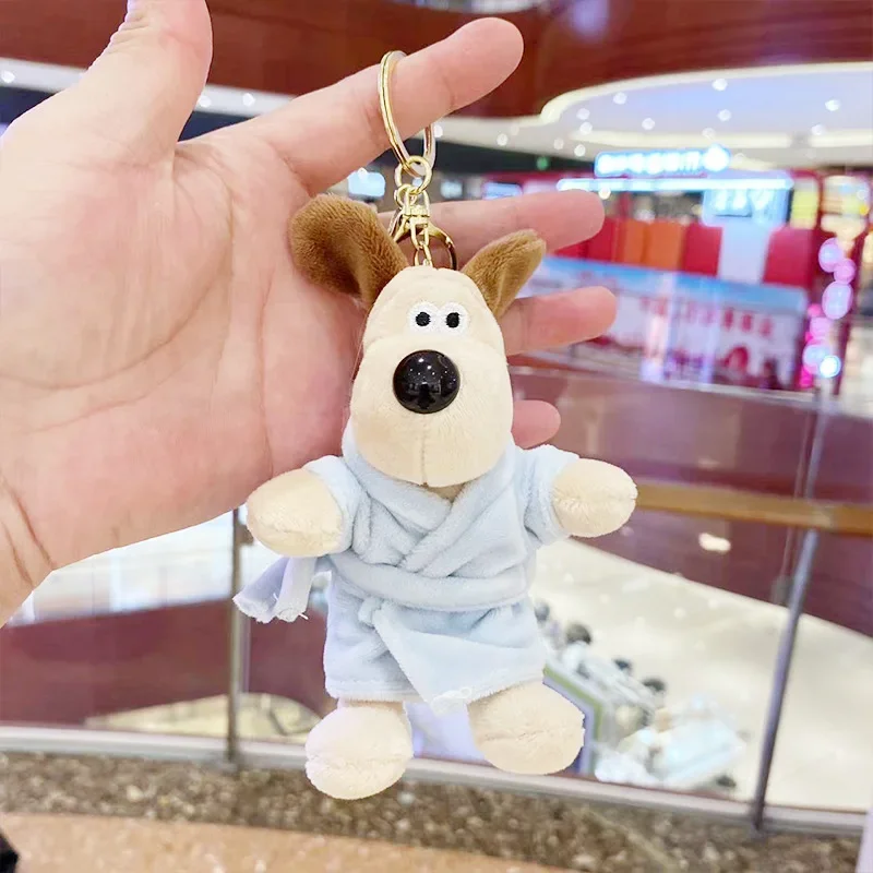 Anime Key Chain 12cm Gromit Kawaii Plush Pendant Cartoon Doll Keychain Cute Child Toy Gift Girl Backpack Pendant Wholesale