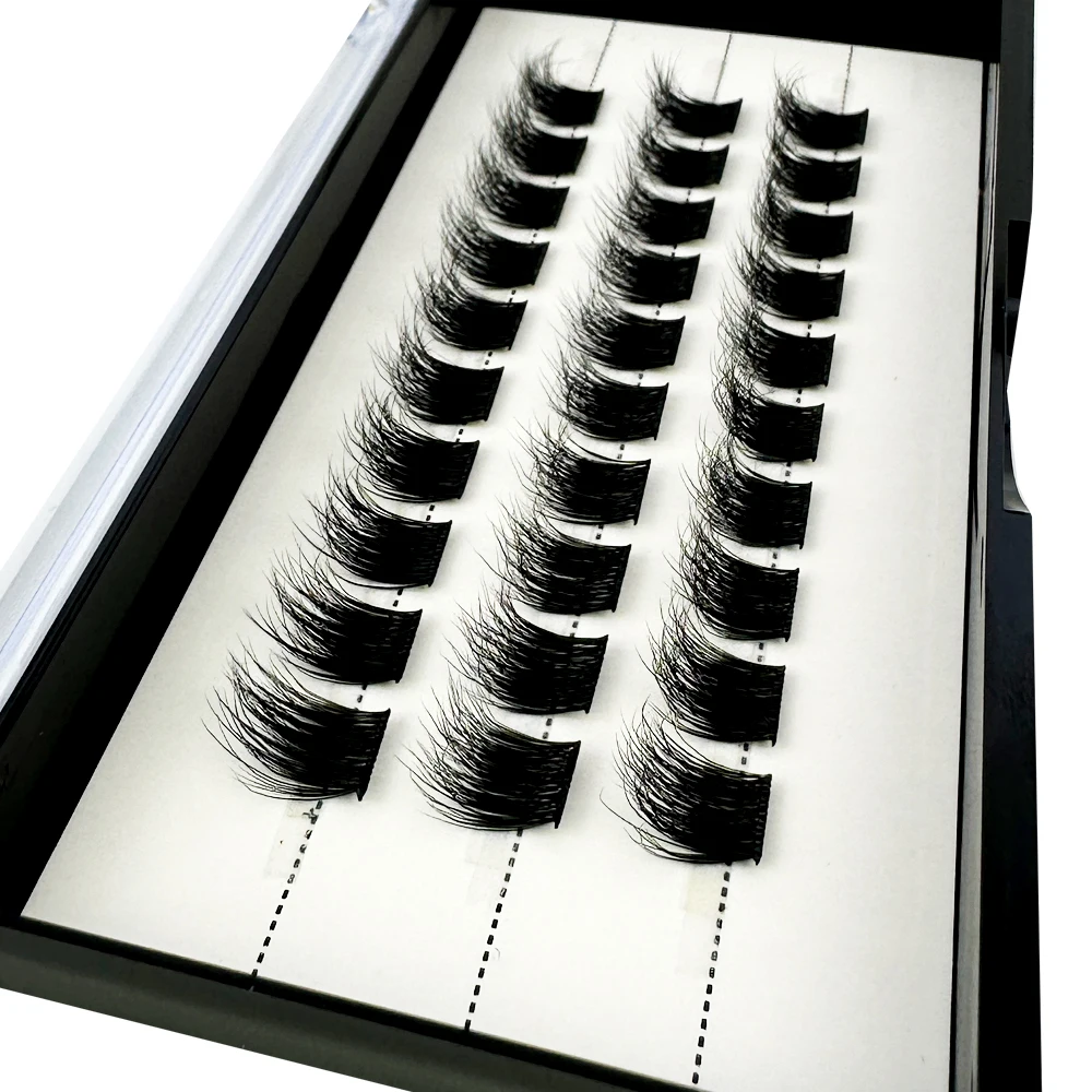 NEUE 5D Flauschige Nerzwimpern 3 Reihen Natürliche Wimpernverlängerung 3D Russische Einzelwimpern-Cluster Make-up-Tools Wimpern Cilia – Detail 38