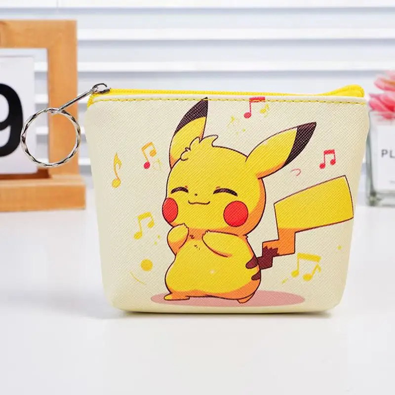 6피스 만화 포켓몬 필통 세트 사랑스러운 필통 및 동전 지갑 문구 필통 학교 용품