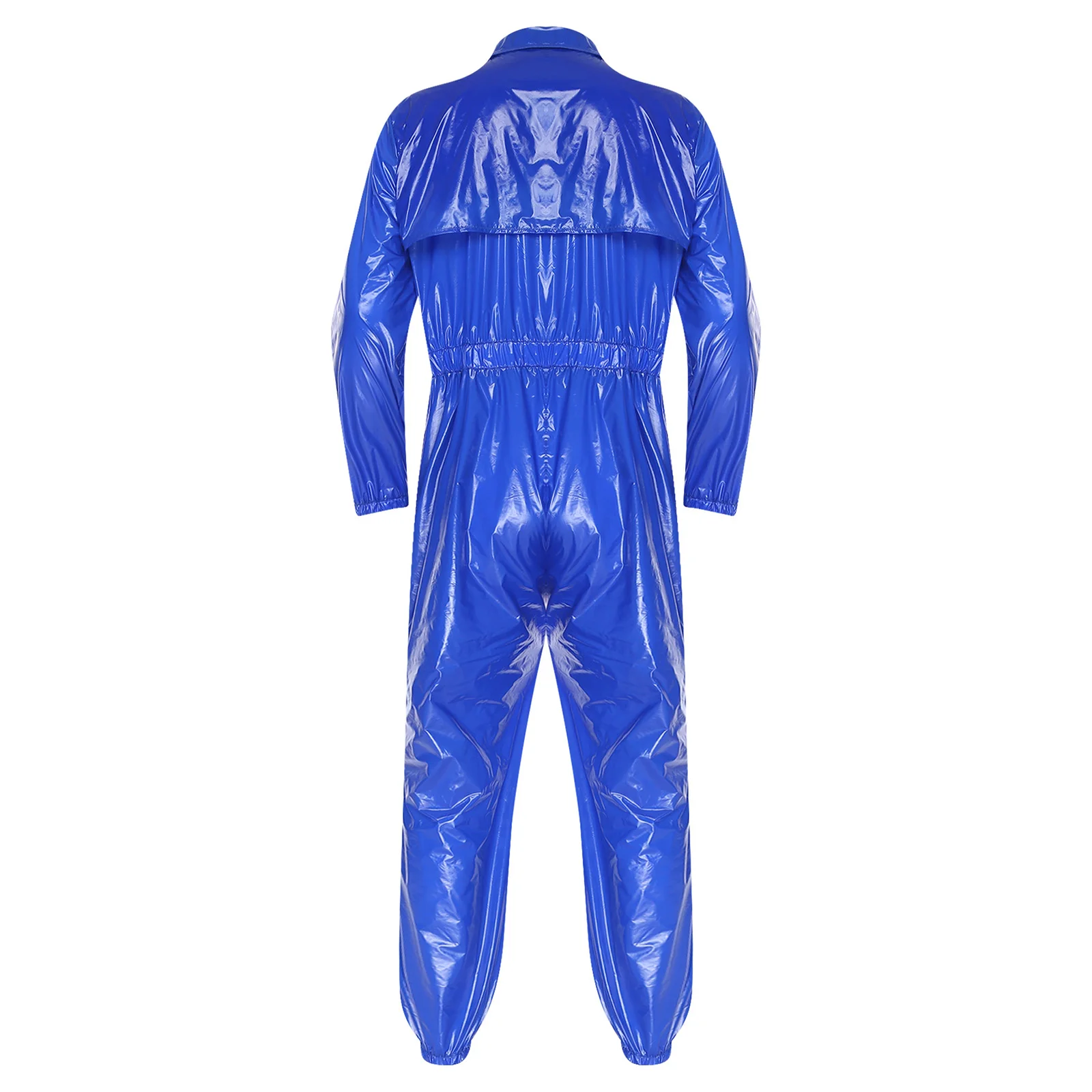 Water Resistant Coveralls for Men with Turn-Down Collar And Elastic Back Design Professional Work Waterproof Jumpsuit