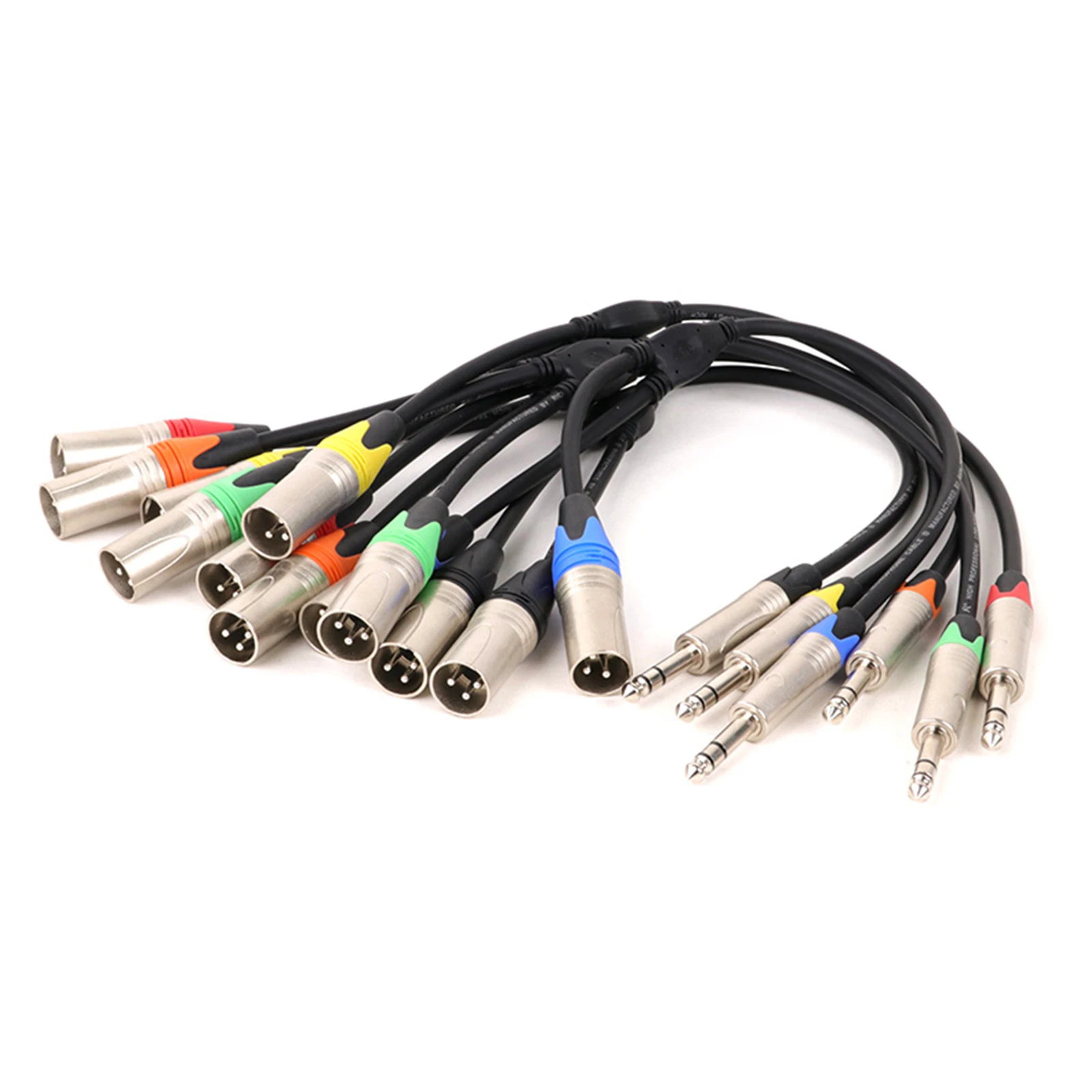 1PC 6.35MM Stereo to Dual XLR Y-Splitter Cable 1/4 Inch TRS Jack to 2 XLR Male/Female OFC Shielded Cable for Guitar Amplifier