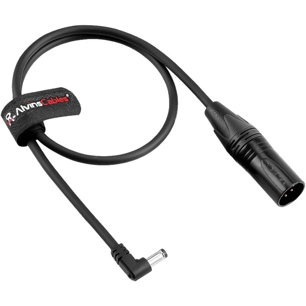 

Alvin’s Cables XLR 4 Pin Male to 5.5 2.1mm DC Right Angle Power Cable for Blackmagic Video Assist, Atomos Ninja V 60cm/2ft