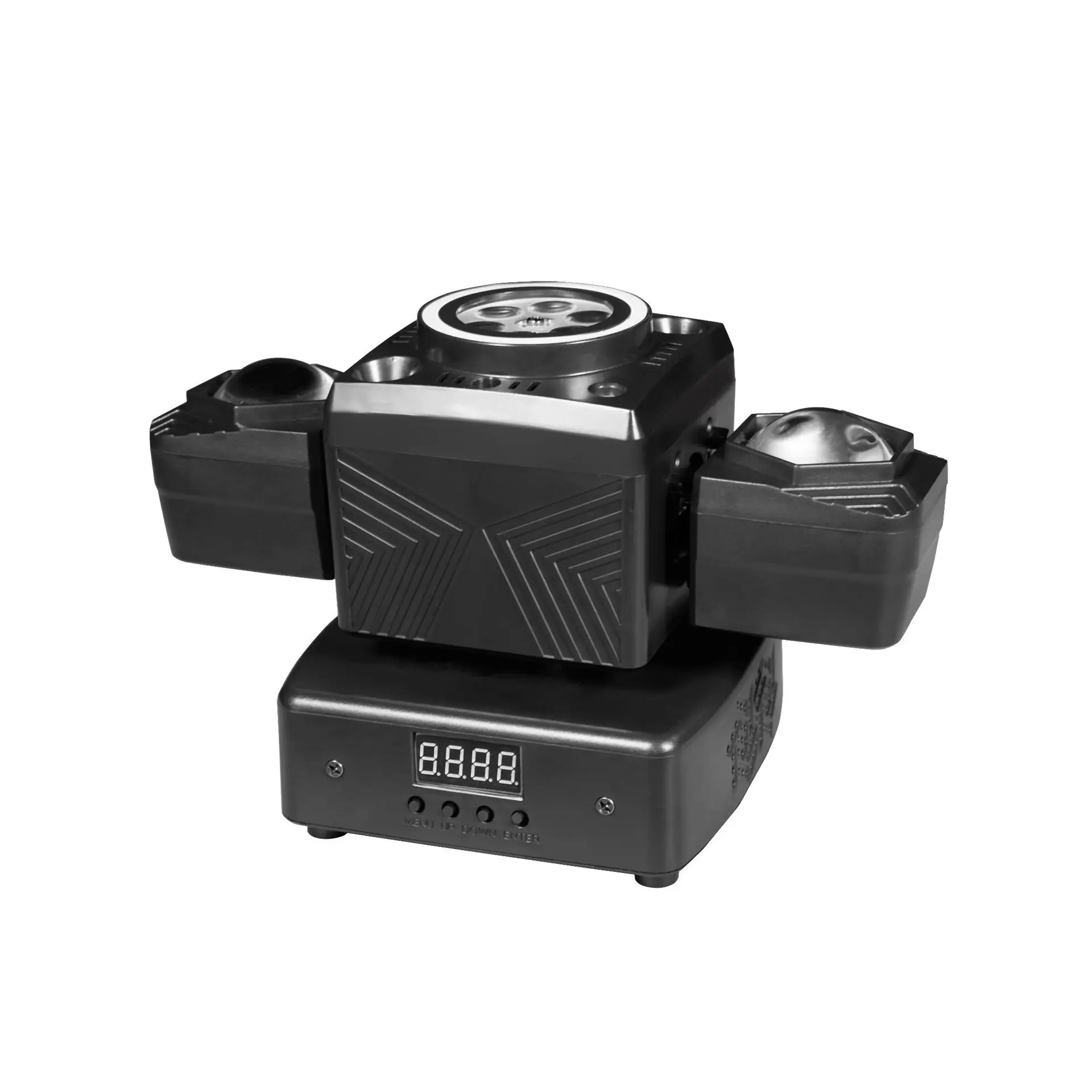 50W Dubbele Kop Patroon Bewegende Kop Licht LED Strobe Laser DMX512 Geluidsgeactiveerde Stageverlichting DJ Bar KTV Party Bruiloft Disco