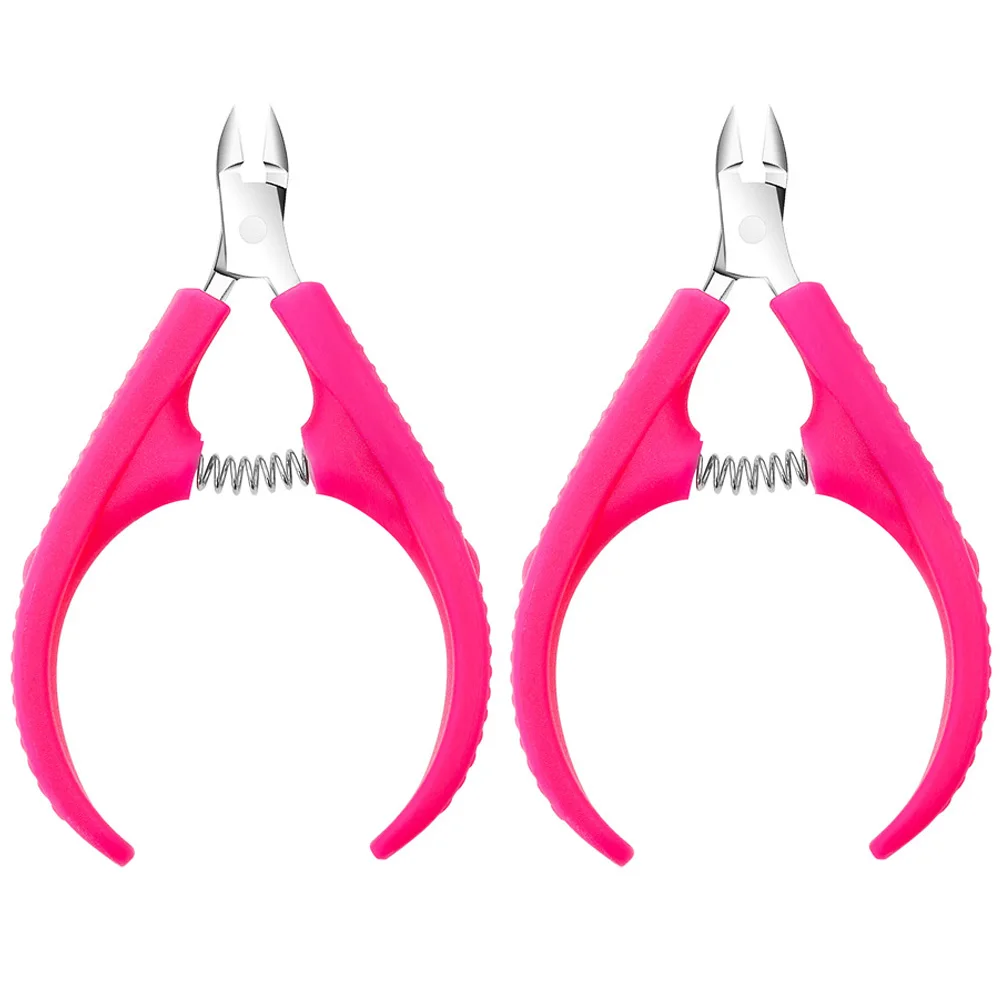 2 pçs manicure cutícula trimmer cortador de cutícula de aço inoxidável de alta qualidade para tratamento de remoção de pedicure da arte do prego