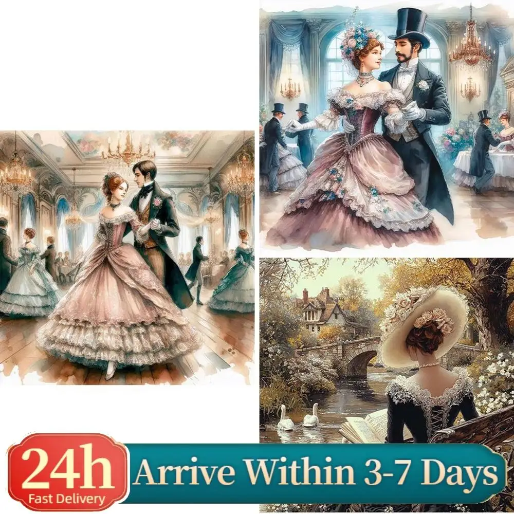 

40x40cm Beauty 5D DIY Full Drill Round Diamond Painting Kit for Home Wall Decor
