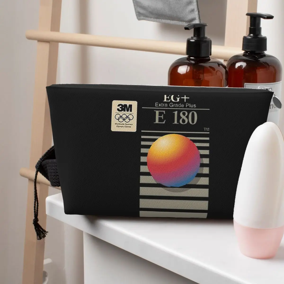 

VHS Scotch E180 Women Cosmetic Bags Travel Makeup Organizer Pouch Toiletry Storage Dopp Kit Box
