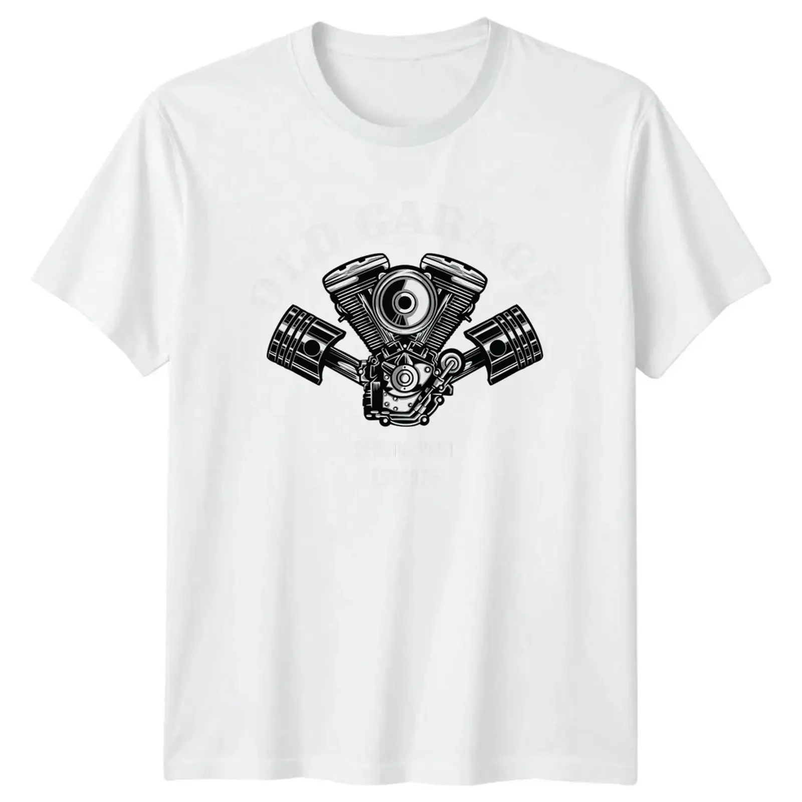 Alte Garage Originalteil Herren T Shirt Oldtimer Motorräder 51 Geburtstag Geschenk vintage Washed Versatile Breathable Slightly