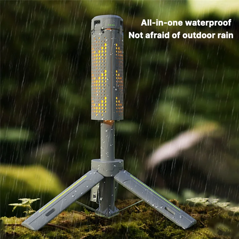 ABZV-Telescoping Camping Lantern Rechargeable Outdoor Portable Camping Lamp Fishing Flashlight Telescopic Light
