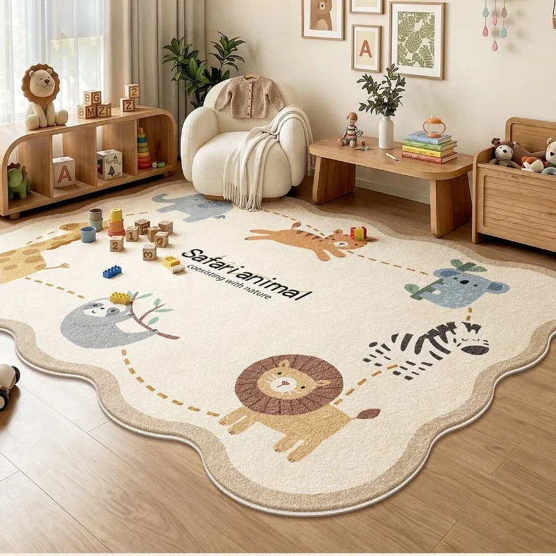 Animal Print Bedroom Decor Large Carpet Cartoon Style Carpets for Living Room Fluffy Soft Lounge Floor Mat Thick Plush Study Rug
