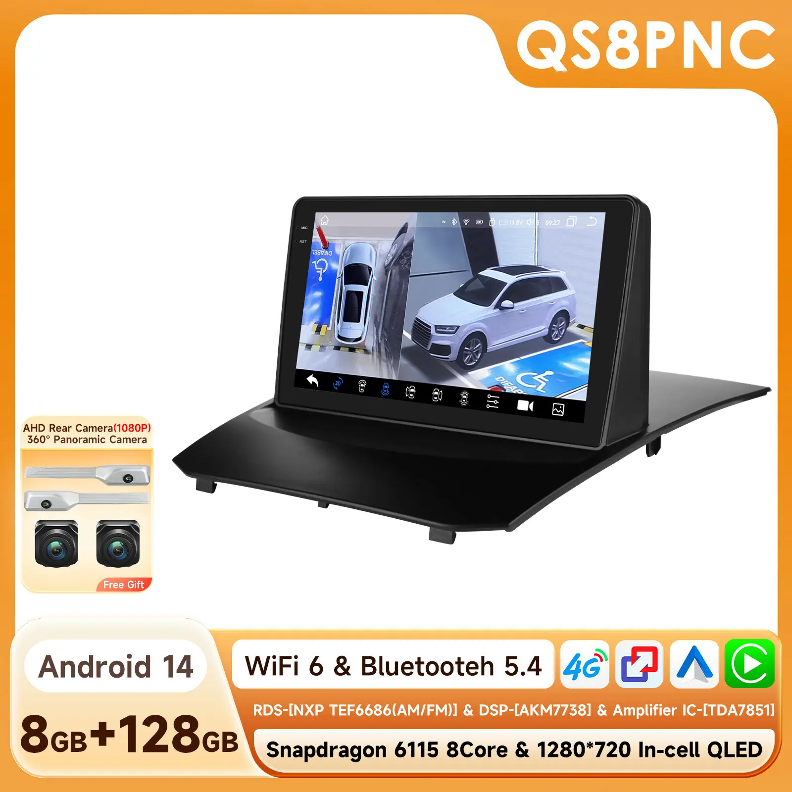 6115 Android autoradio voor Ford Fiesta 2009-2017 draadloze Carplay Auto 4G DSP intelligente multimedia autoradio GPS ondersteuning Sony