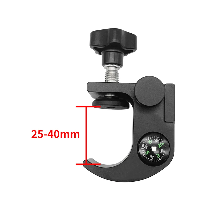 Universal GNSS GPS Pole Clamp With Compass Replace Size 25mm - 40mm Pole Holder Mount