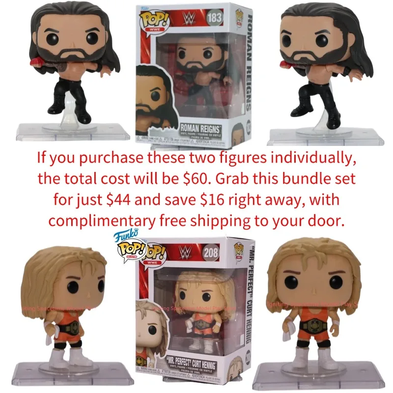 Figura Coleccionable de Vinilo Original Funko Pop del Campeonato de la WWE, Roman Reigns y The Rock, Regalo para Fanáticos de la Lucha Libre