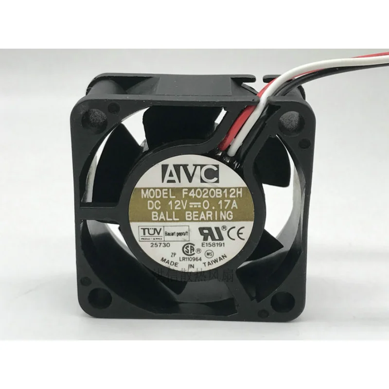

Новый вентилятор-кулер для AVC F4020B12H 12 В 0,17 А, двухшаровой охлаждающий вентилятор 4020 4 см 40*40*20 мм