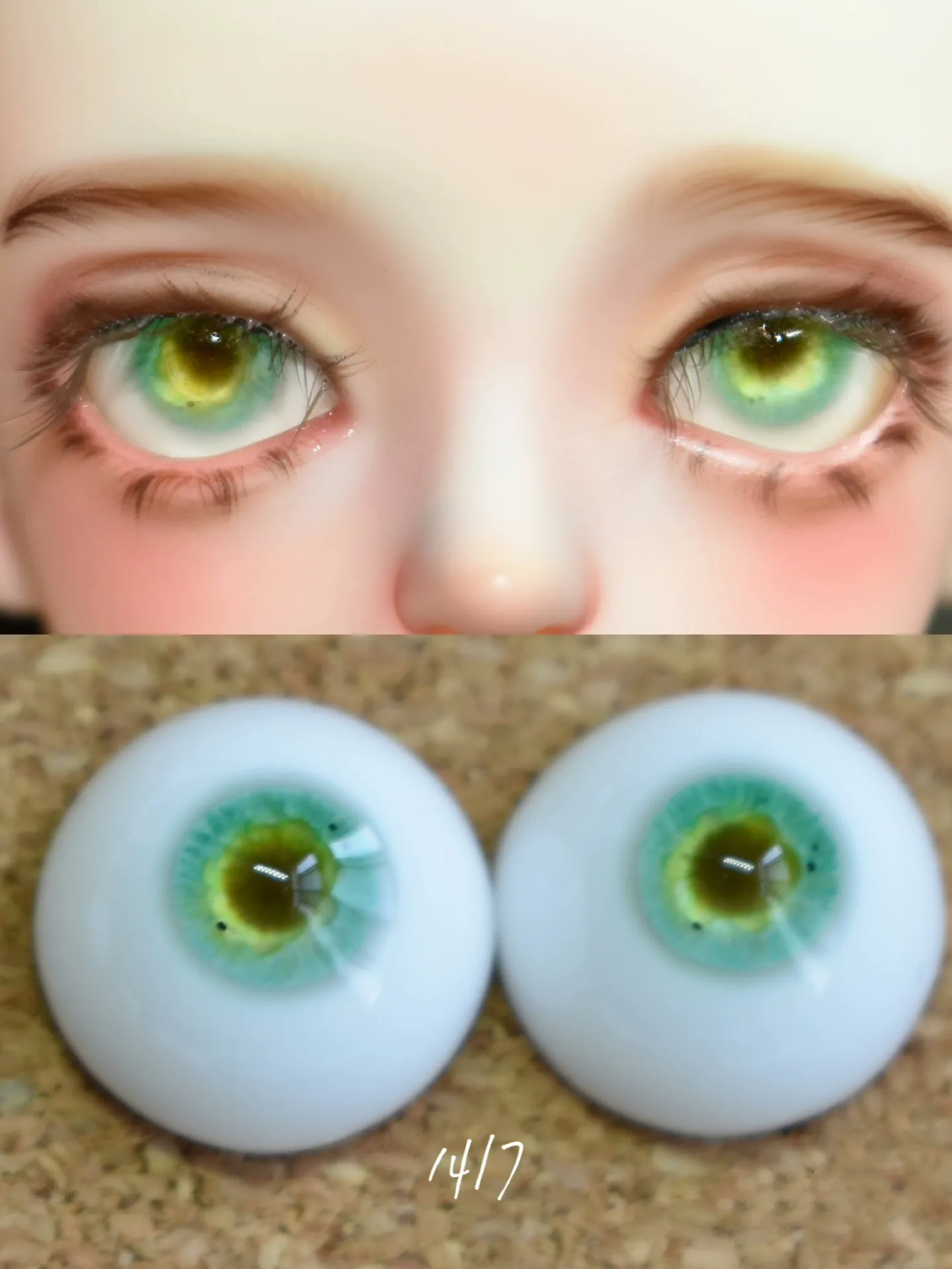 

Doll Craft Plaster Eyes "Little Fox" 1/3 1/4 1/6 Safety Eyeball 1 Pair