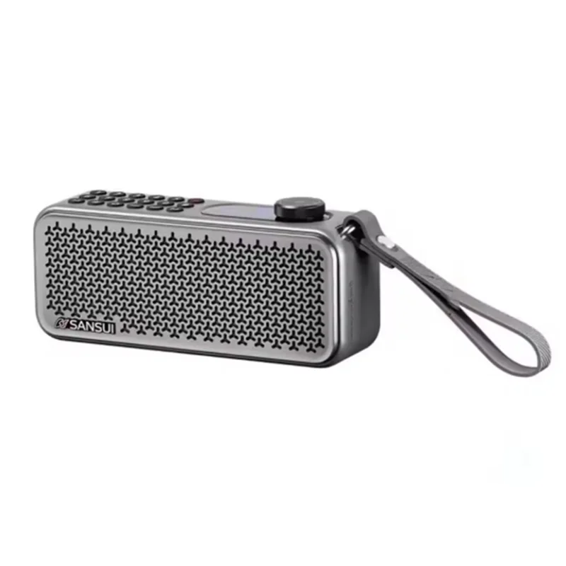 

SANSUI F60 Elderly FM Radio Rechargeable Plug In Dual Card Speaker Portable Bluetooth Speaker GRAY-AB01