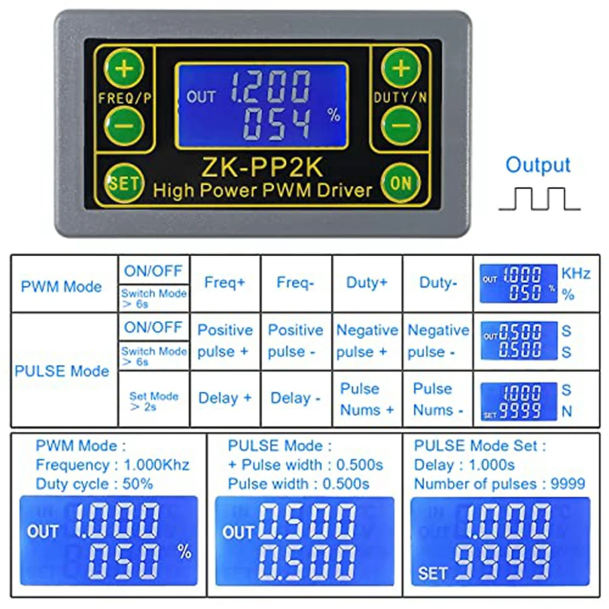 

Генератор импульсных сигналов JUF-PWM -PP2K, модуль привода задержки периодического действия 3,3-30 В, 8 А, ШИМ, скорость двигателя с затемнением