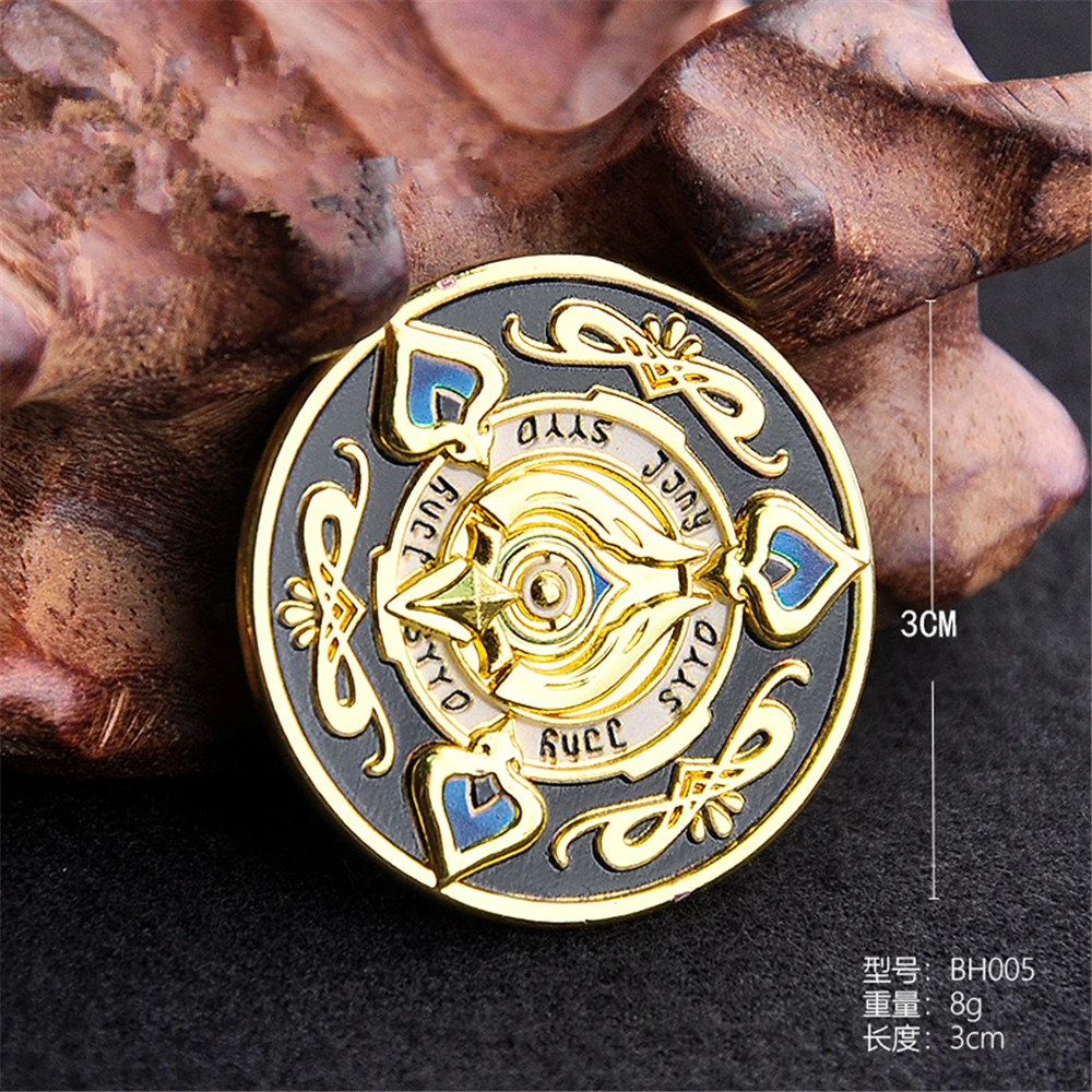 เกม Honkai Star Rail Aventurine Kakavasha คอสเพลย์เครื่องแต่งกายเหรียญโลหะโลหะผสมชิปเหรียญอุปกรณ์เสริม Props