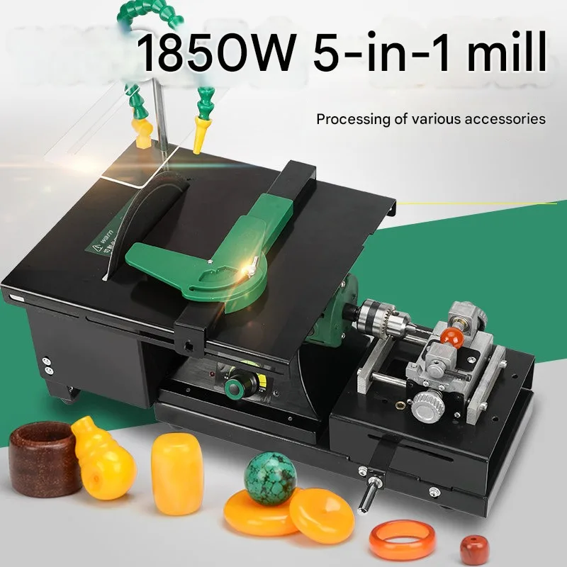 Mini Bench Grinder Multi Function Jade Wood Carving Polishing Cutting Drilling Machine For DIY Jewelry