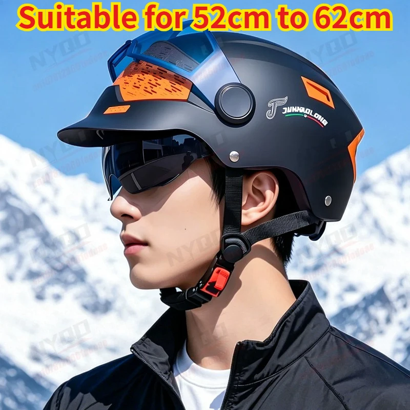 

Men's Electric Motorcycle Half Helmet, 3C Certified Ultra-Light Breathable Summer Safety Helmet for Scooter Motorbike Riding