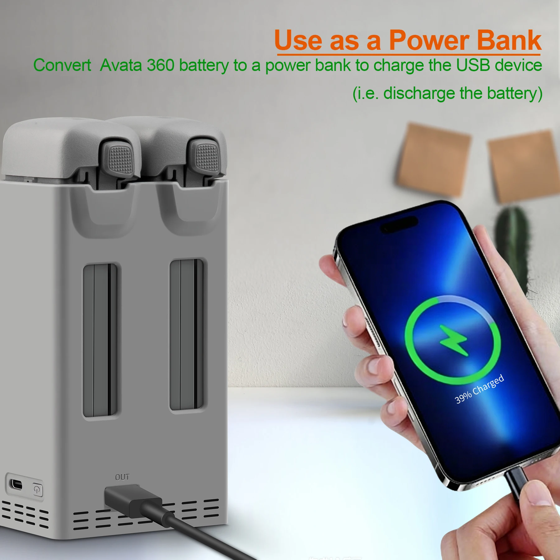 

Battery Charger forDJI Avata 360 Charging Hub Battery Charging Butler for Accessories