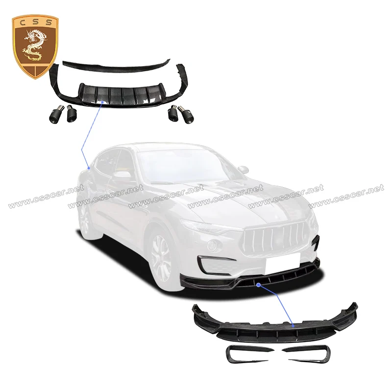 For Maserati Levante It.2 Rear Wing Trunk Lip Spoiler Front Bumper Air Knife Vent Fog Lamp Trim Cover Side Skirts Exterior Kits