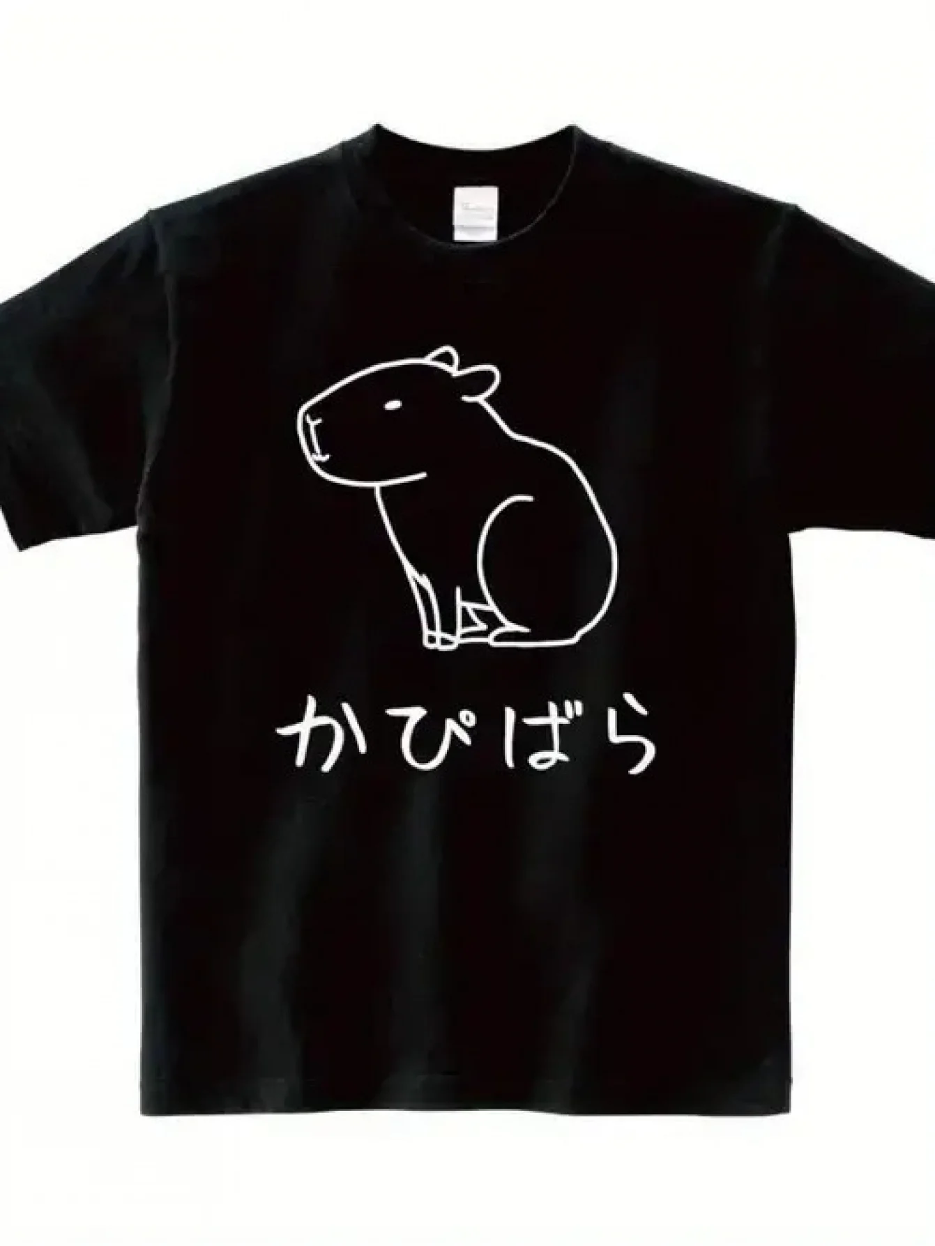 

Capybara Graphic Tee Men Women Japanese Cute Animal Print Cotton Casual T-Shirt Summer Trip