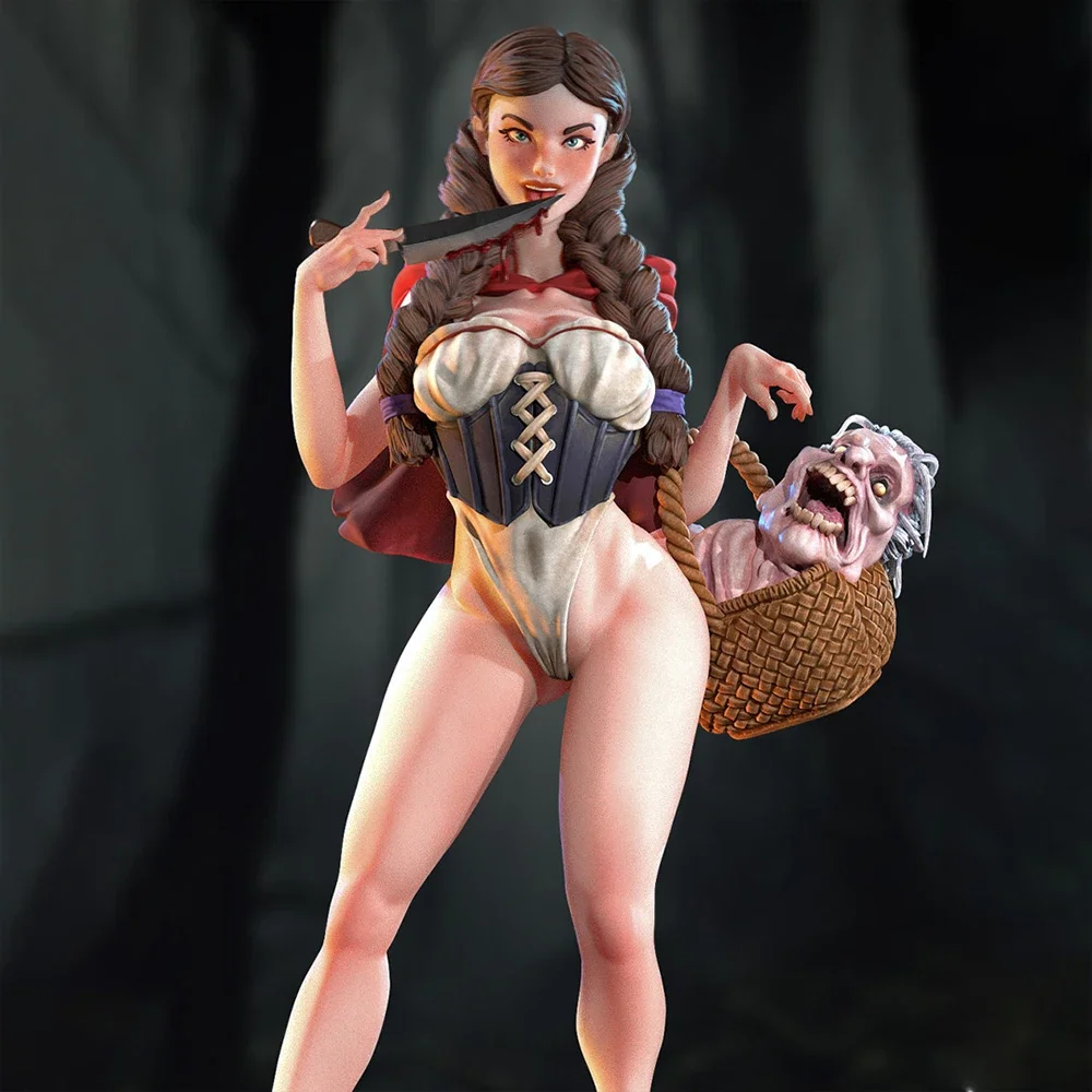 

Girl with a Red Hat Figure 1:18 Miniature Resin Model Kit Unpainted Plastic Model Kit A748