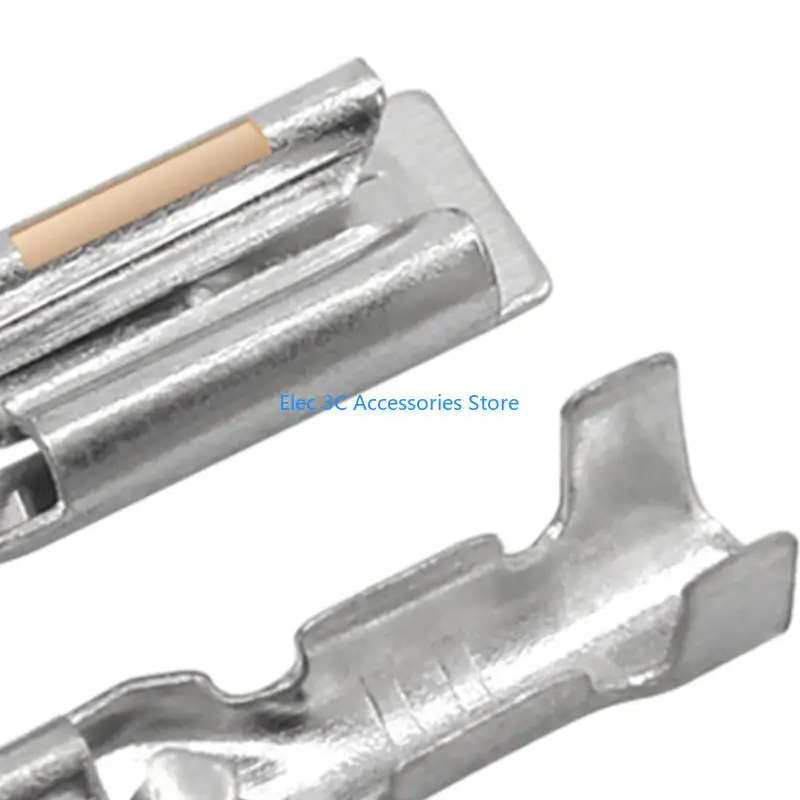 Y51A 100Pcs Female Crimp Terminals 2.8Mm Accuracy Produced Tinned Bronze Terminals for Secure Automotive & Equipment Wiring