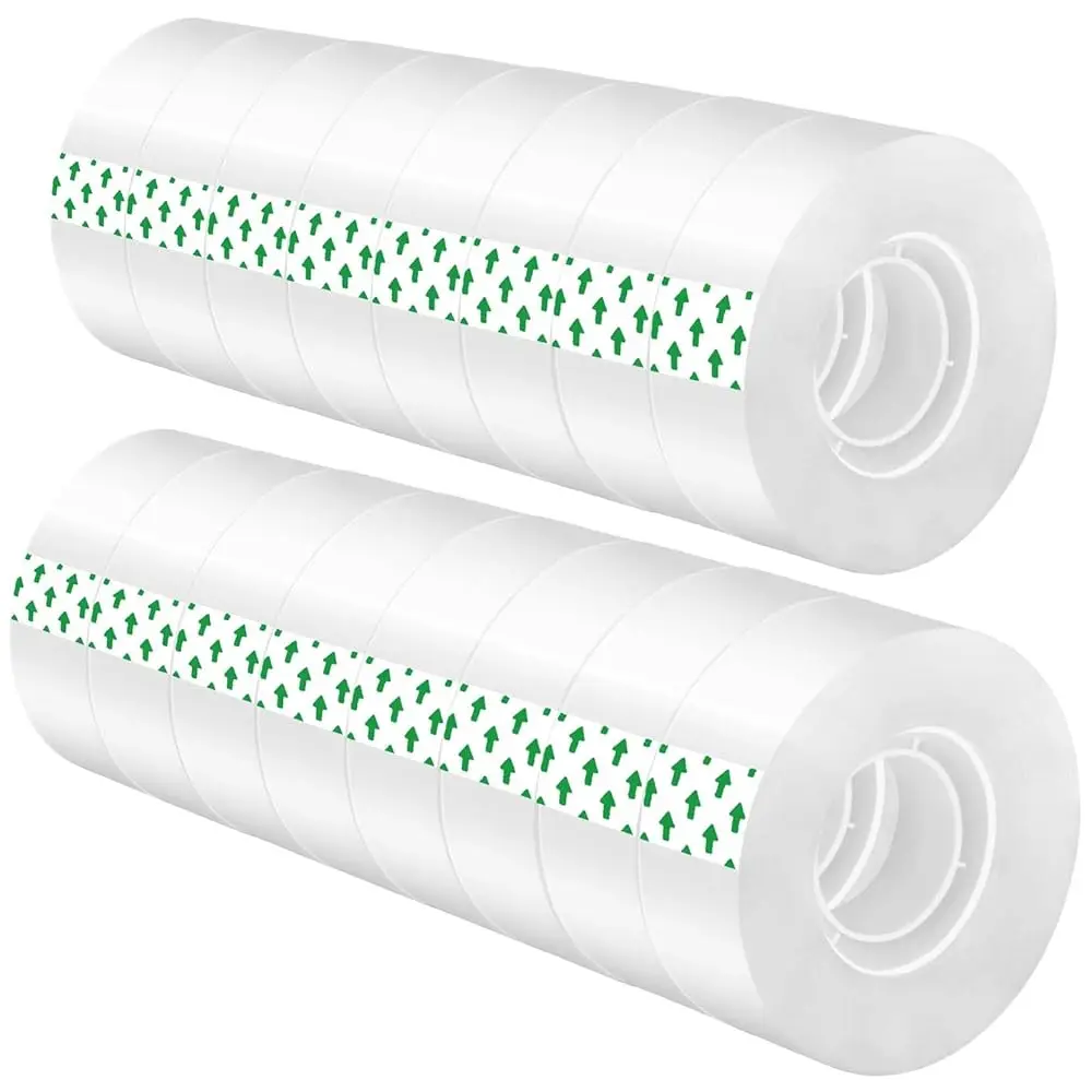 

Прозрачная клейкая лента, 16 рулонов, сменные блоки для диспенсеров, 1800 дюймов, сверхдлинная невидимая лента, универсальная прозрачная глянцевая лента