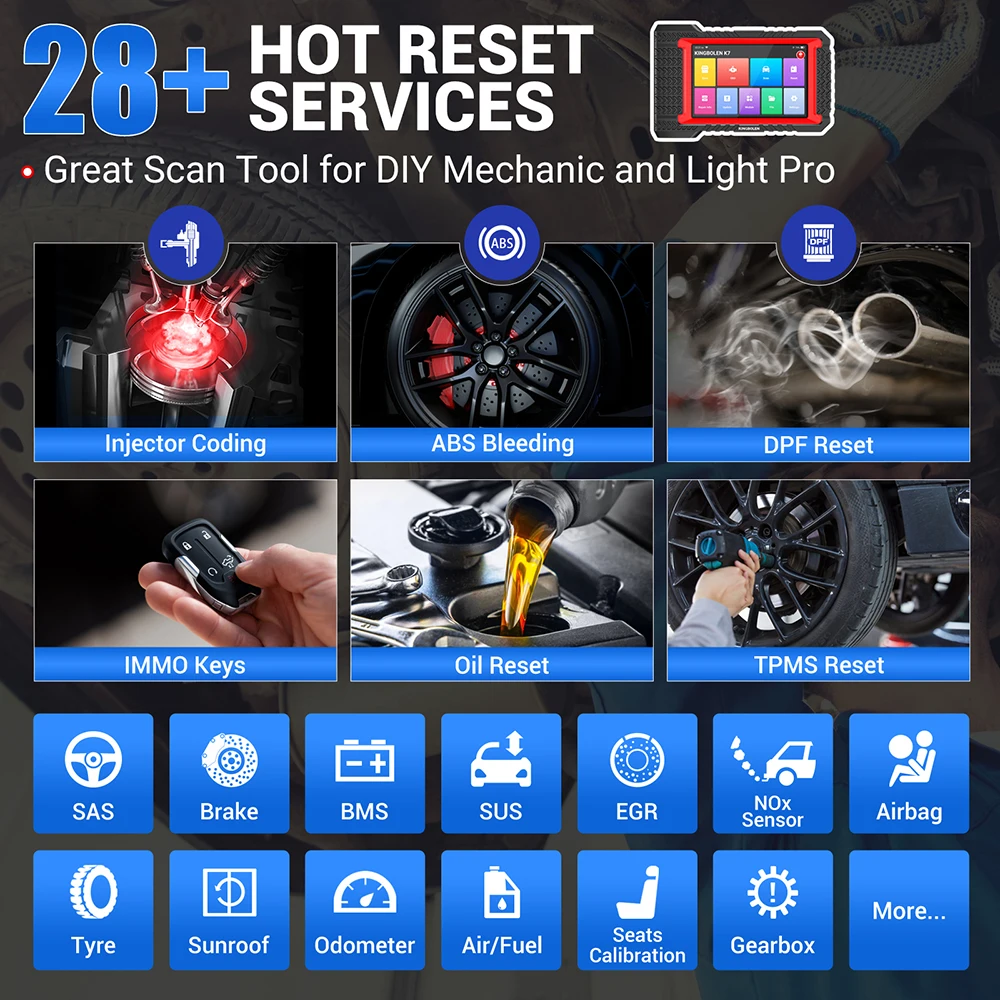 KINGBOLEN K7 Auto-Diagnosegerät CANFD FCA Auto OBD2 Scanner Alle Systeme ECU-Kodierung Zwei-Wege-Scan 28 Reset-Funktionen Kostenlose Aktualisierung – Detail 8