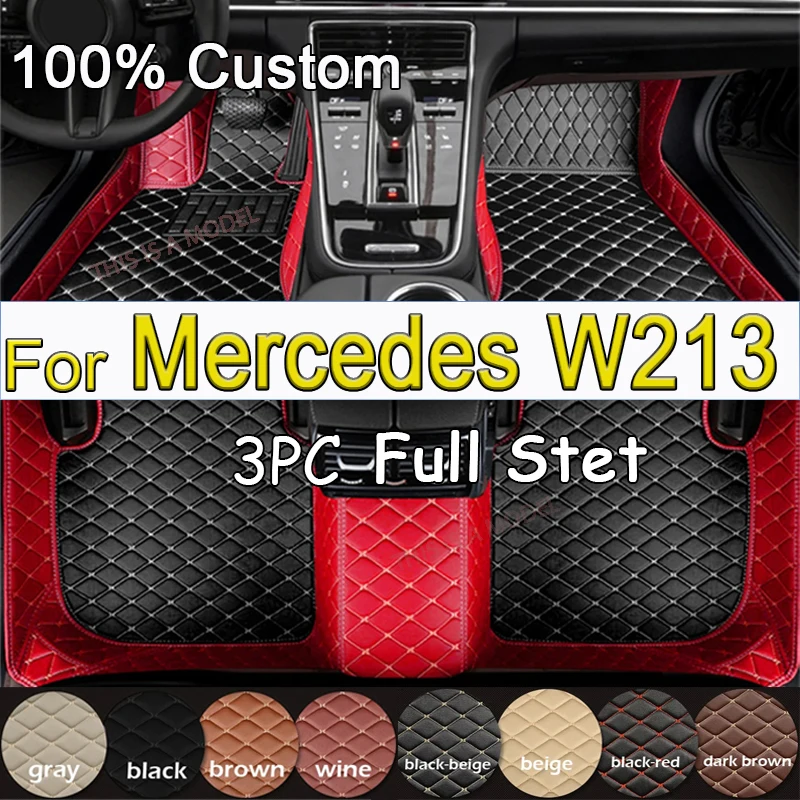

Автомобильные коврики для Mercedes W213 2017-2020, Прямая поставка, аксессуары для салона автомобиля, кожаные коврики, коврики, подкладки для ног
