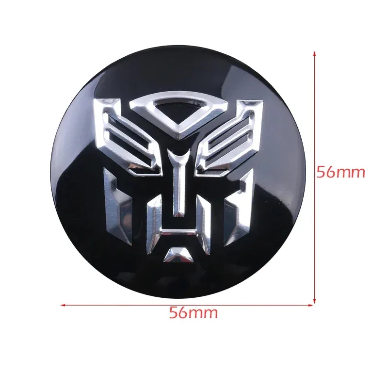 Car styling 4Pcs 56mm Transformers logo Car Tyre Wheel Center Hub Cap Autobots Emblem Decal Badge sticker accessories