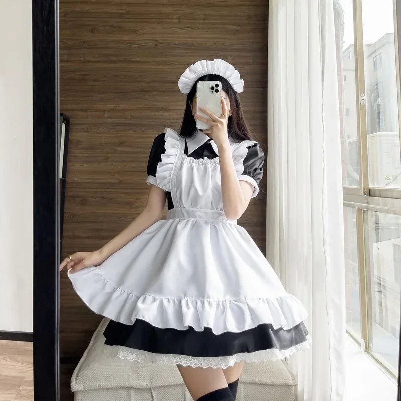 Cosplay Sexy café mucama juego de rol uniforme Kawaii paños para Lola chica de talla grande Cosplay mucama trajes de animales S-5XL