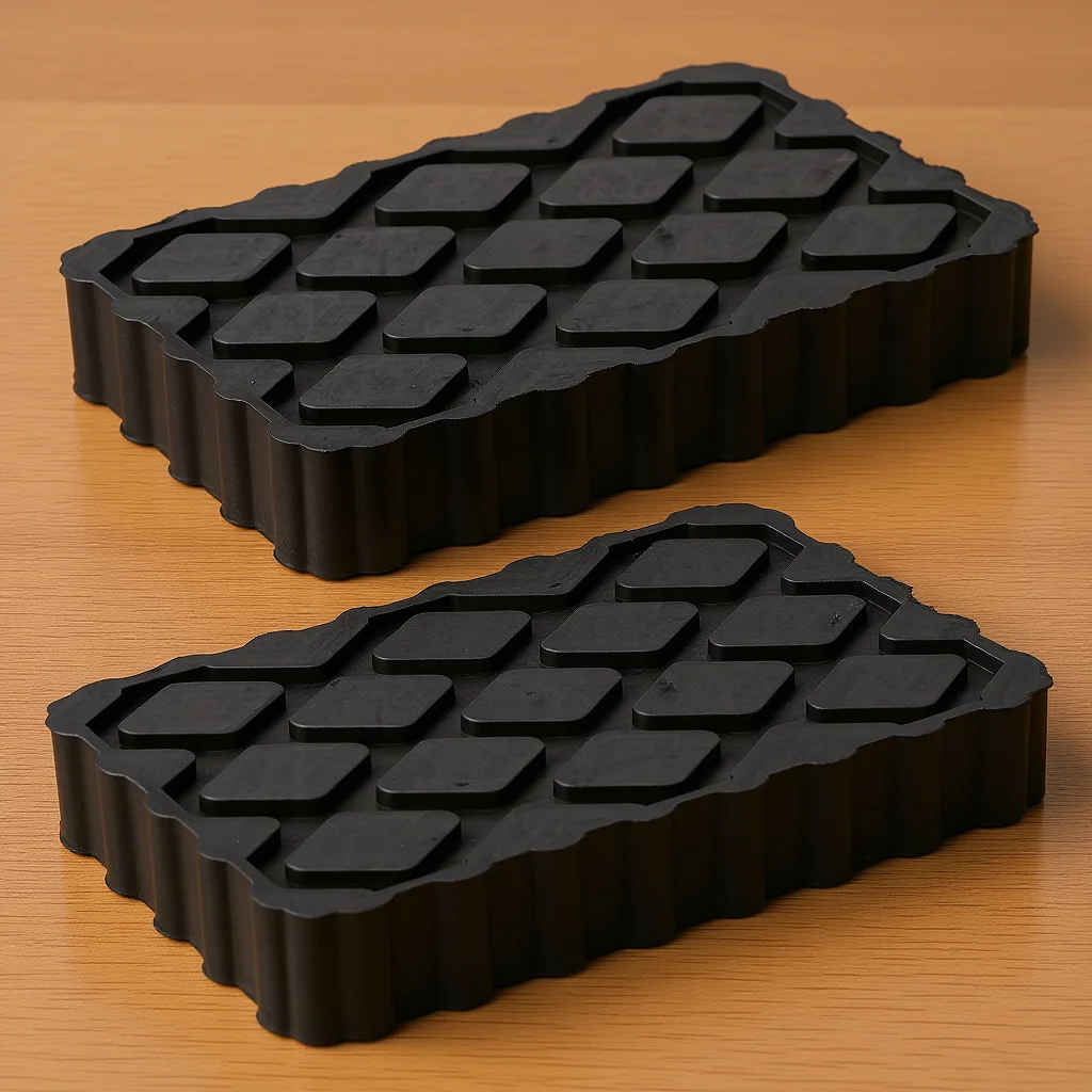 

Non-Slip Camper Jack Pads 2pcs RV Leveling Blocks for Trailer Stabilizer Heavy Duty Car Lift Support Floor Jack Rubber Base