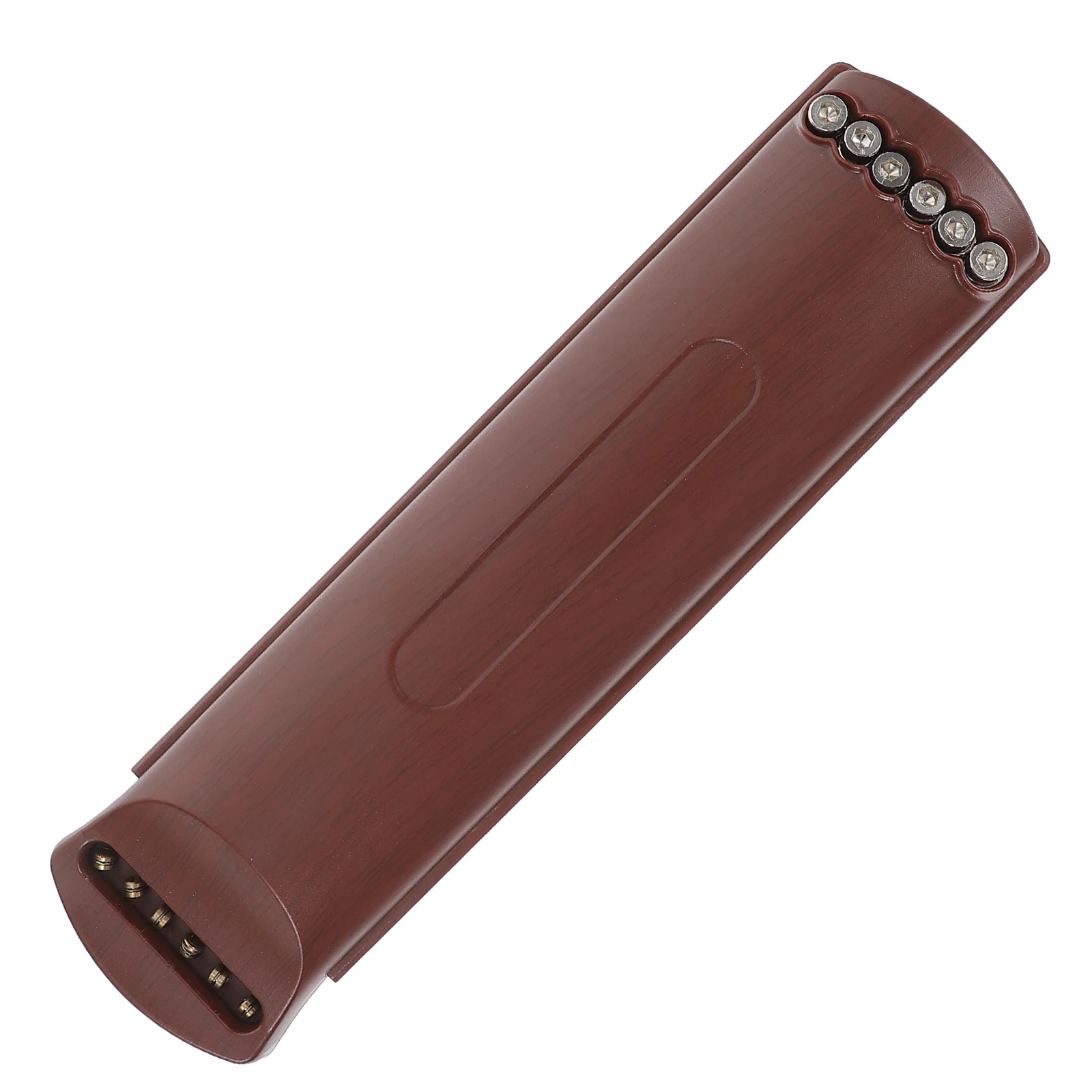 

Pocket Guitar Acoustic Practice Tool 6 String 4 Fret Portable Trainer for Beginners Brown