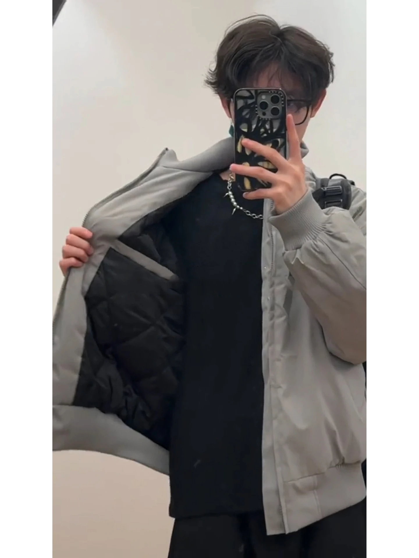 

American Sle Thiened Winter Jaet, мужское пуховое хлопковое пальто для пилота, теплое молодежное повседневное пальто с воротником-стойкой из полиэфирного волокна